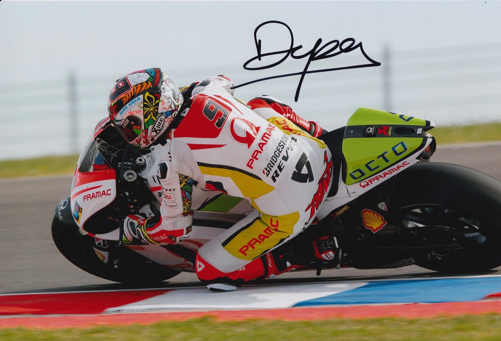 Danilo Petrucci Hand Signed Pramac Ducati 12x8 Photo Poster painting 2015 MotoGP 2.
