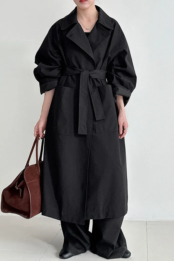 Luxi Vintage Loose Large-Pocket Unique Overcoat