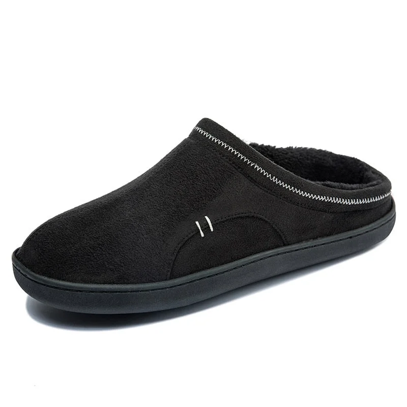New Winter Men Slippers Home Indoor Warm Shoes Thick Bottom Plush Cotton House Slippers Man Cotton Shoes Large Size 49 50