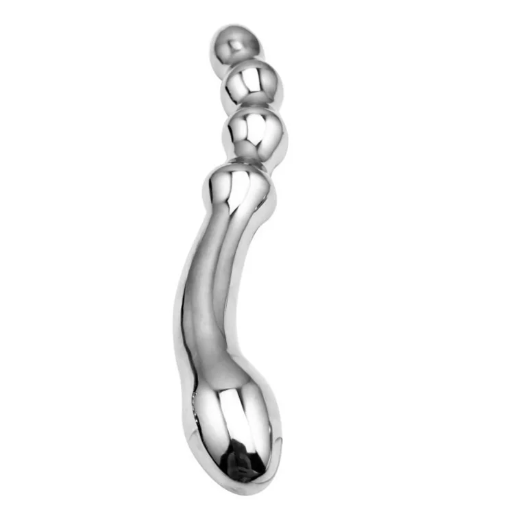 Wand Massager, Steel Dildo - PS Original Double Ended Heavy Twist. Pure Stainless Steel. G Spot Prostate Orgasm
