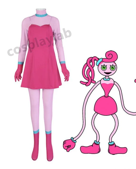 Pitevotur Mommy Long Legs Costume World Book Day Costumes Poppy Playtime  Outfit Huggy Wuggy Jumpsuit Dress up for Kids 5-13 years : :  Everything Else