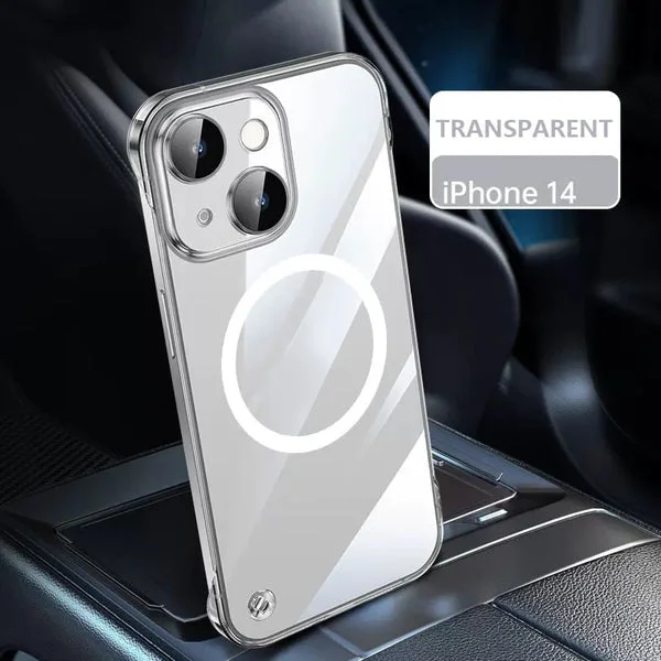 Transparent Frameless Ultra Thin Magnetic Charging Case for iPhone