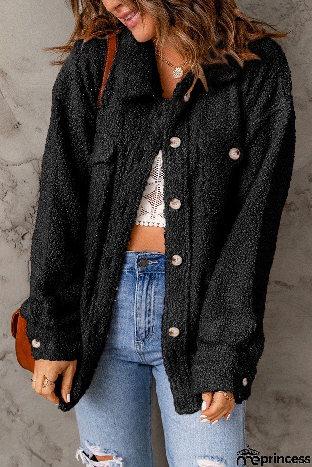 Flap Pockets Button Front Jacket