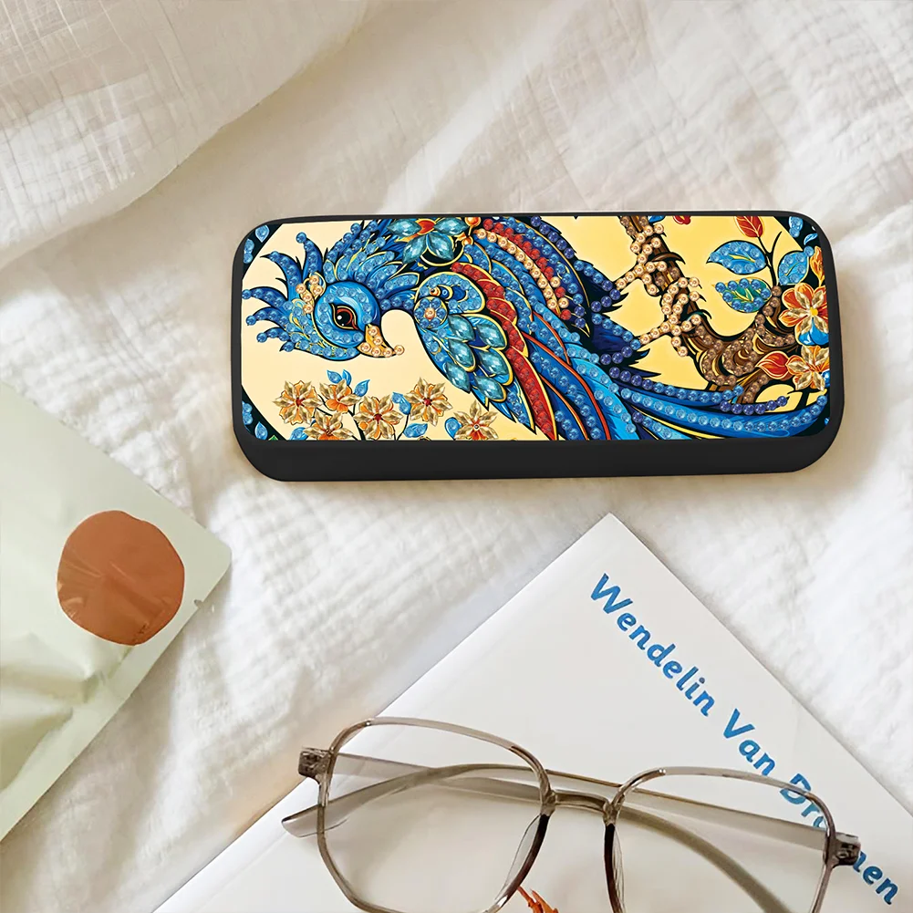 Bird On A Branch Diamond Painting Eyeglasses Case Diamond Art Sunglasses Case