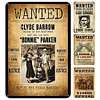 [US Local Warehouse]4PCS Wanted - Vintage Metal Signs Set - 30*40cm