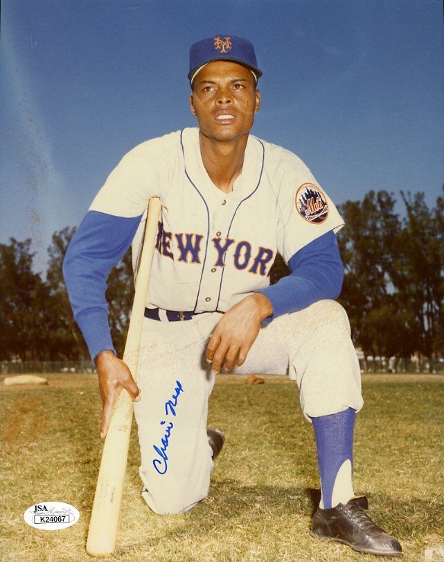 Charlie Neal Mets Jsa Signed 8x10 Photo Poster painting Authentic Autograph