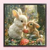Two Rabbits-11CT Stamped Cross Stitch 40*40cm/15.75*15.75in tapestrymarket