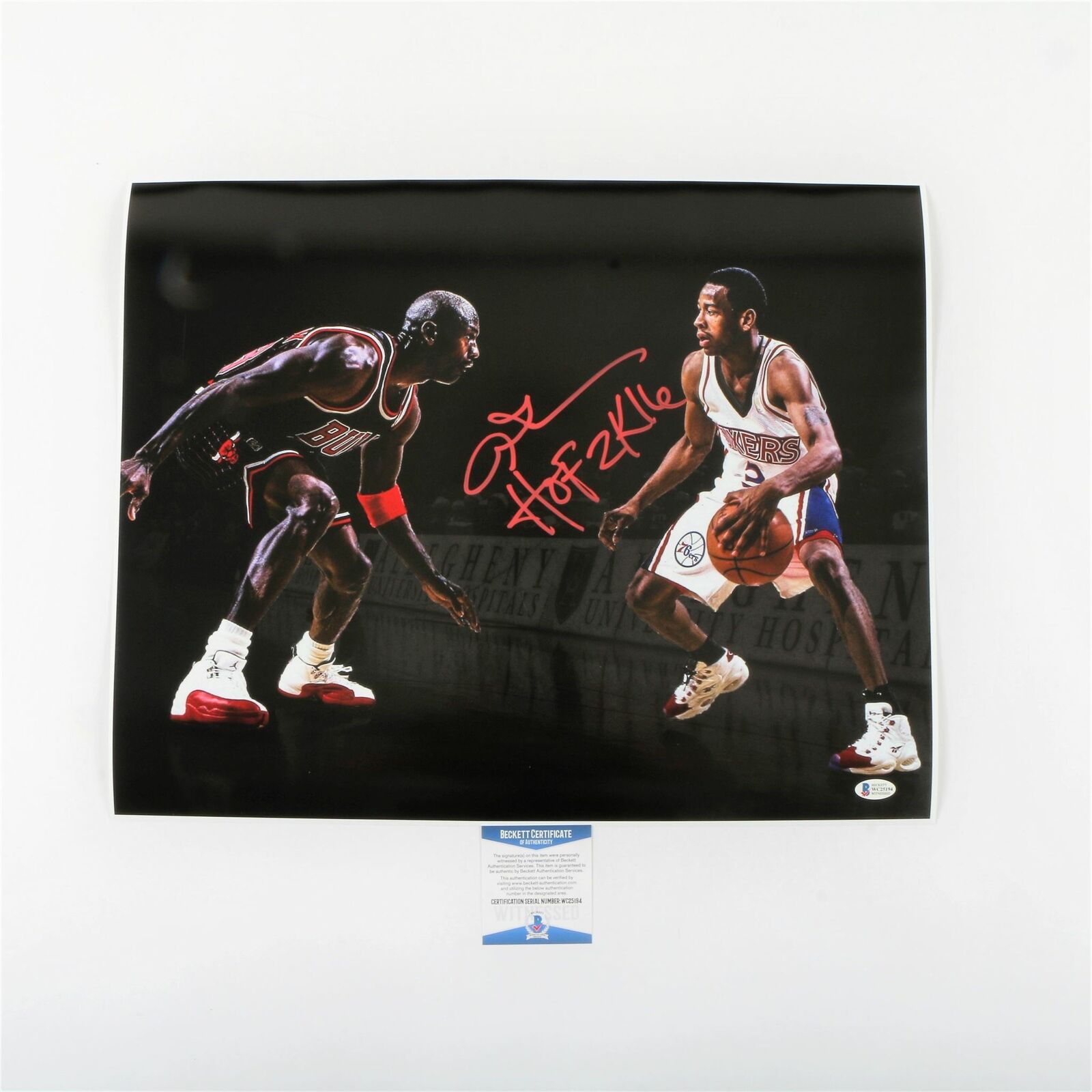 Allen Iverson Signed 16x20