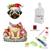 DIY Christmas Pug-Acrylic Diamond Painting Ornaments With Shaking Head Function