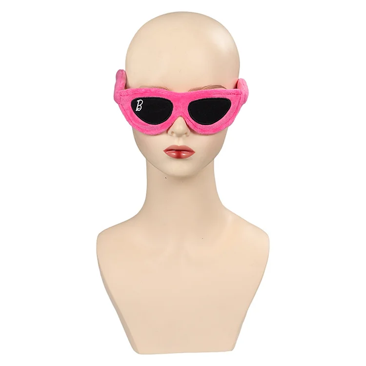 Barbie 2023 Margot Robbie Barbie Pink Heart Cosplay Glassess Accessories Halloween Carnival Props