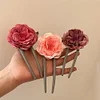 Stylish Dried Rose U Shape Hair Pins