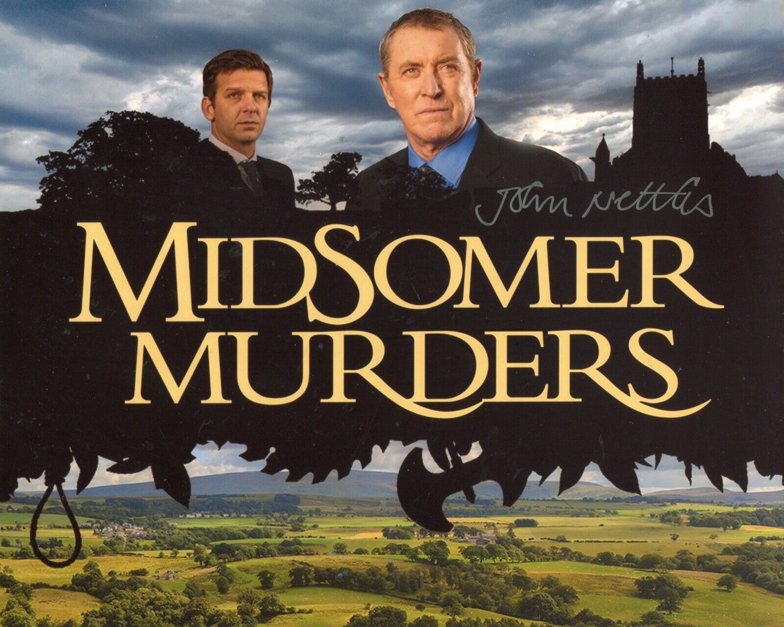 Actor John Nettles signed Midsomer Murders 8x10 Photo Poster painting - UACC DEALER