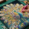 Framed Diamond Painting - Special Shaped - Peacock (25x25cm)