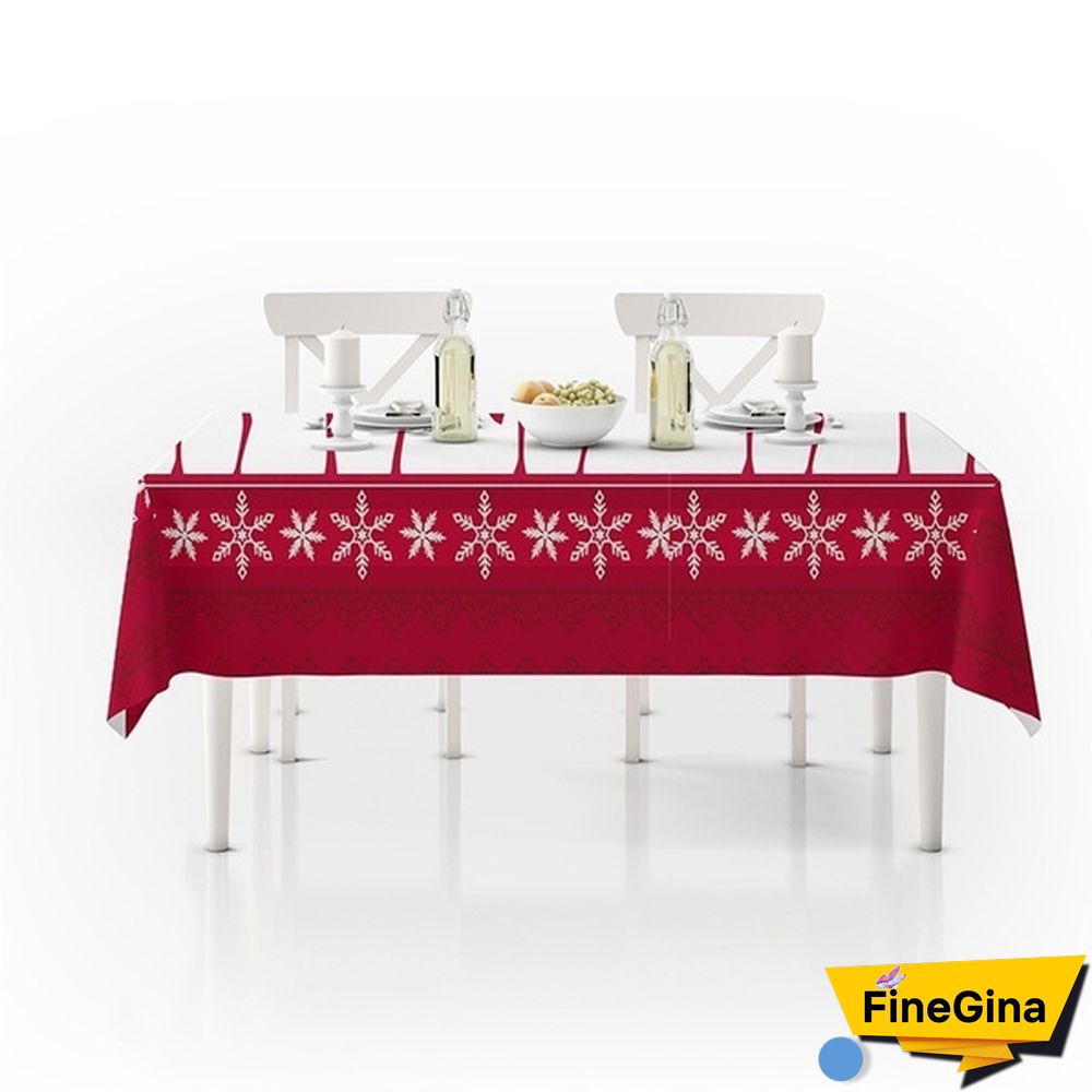 1Pcs Sika Deer Coffee Table Cloth Tablecloth Christmas Table Cartoon Tablecloth New Christmas Big Bell Home Rectangular Tablecloth