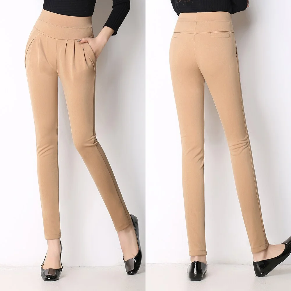 New Autumn Women Casual Loose High Waist Harem Pants Ladies Office Pants Plus Size Trousers S~4XL 5XL 6XL Blue Red Khaki Brown