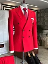 Red Double Breasted Suit 2-Piece