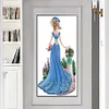 Diamond Painting-DIY Full Round Drill Blue Dress Lady (30*60cm)