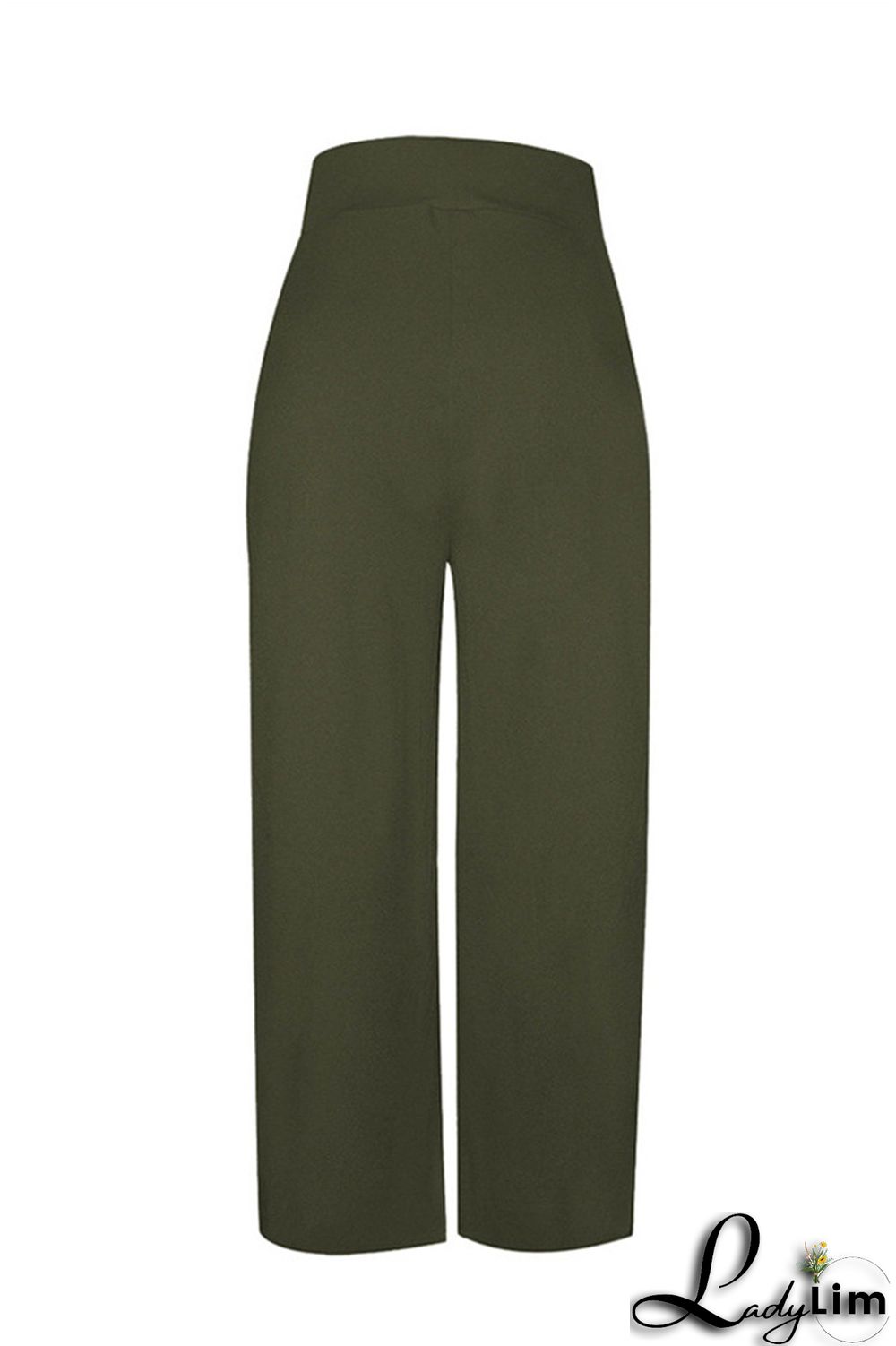 Coffee Fashion Casual Solid Patchwork Regular High Waist Conventional Solid Color Bottoms