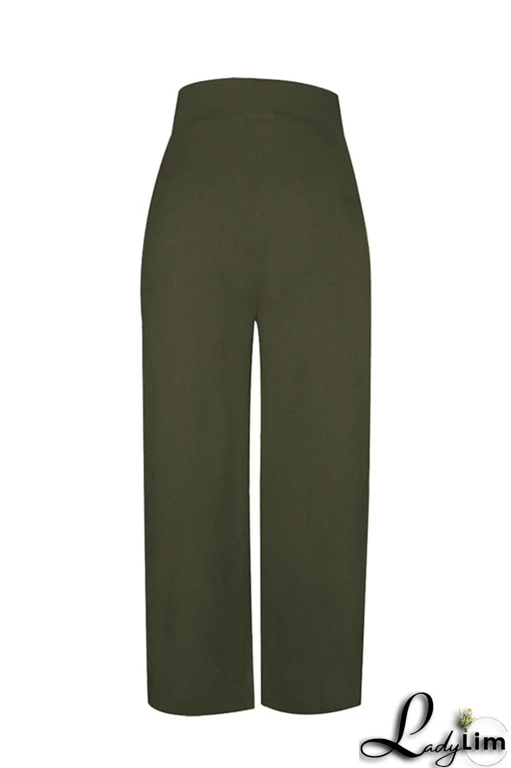 Coffee Fashion Casual Solid Patchwork Regular High Waist Conventional Solid Color Bottoms