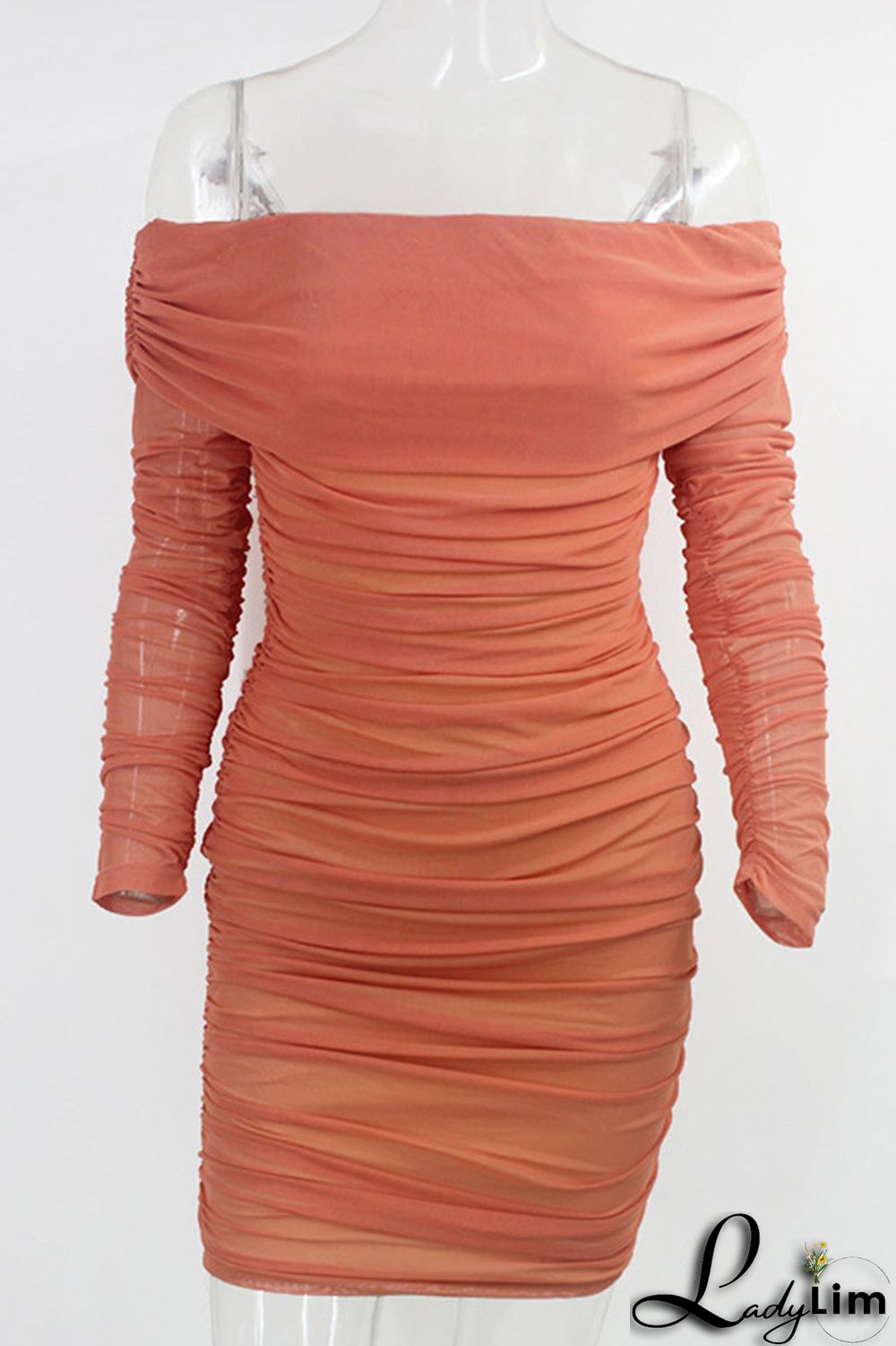 White Sexy Solid Split Joint Fold Off the Shoulder One Step Skirt Dresses