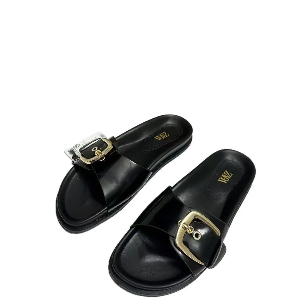 Breakj Breakj Home 2025 New Women's Shoes Slippers Temperament After The Stumbling Single Shoes