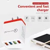 4 Ports USB Color Wall Charger Fast Charging Travel Charger US Plug Adapter