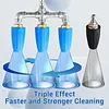 3 in 1 Pressures Washer Turbo Nozzle with 1/4 Inch Quick Connection 360 Degree Rotating Tip Turbo Nozzle 4000 PSI for Garden Car Concrete Brick