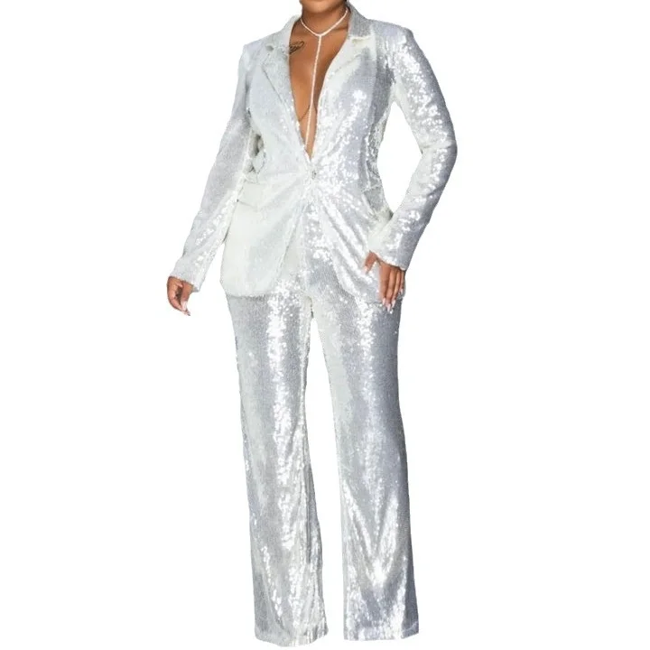 Uveng Uveng Summer Panties New Women's Long-Sleeved V-Neck Sleeves Two-Piece Set Of Sleeves