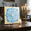 DIY Pearl Painting Blue Mandala for Home Decor with Frame(30*30cm)
