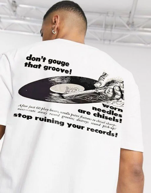 Don't Gouge That Groove Printing Casual Men's T-shirt