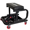 Garage Roller Seat Rolling Creeper Garage Shop Seat, Mechanic Stool for Workshop, Auto Repair Shop, Rolling Garage Seat with Tool Tray Storage, Swivel Casters & Padded Seat, 250 lb Capacity