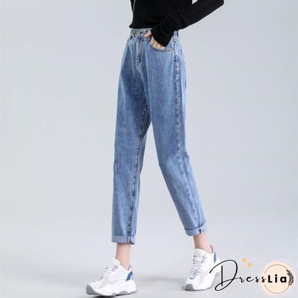 Woman Jeans High Waist Clothes Wide Leg Denim Clothing Blue Streetwear Vintage Quality Fashion Harajuku Straight Pants