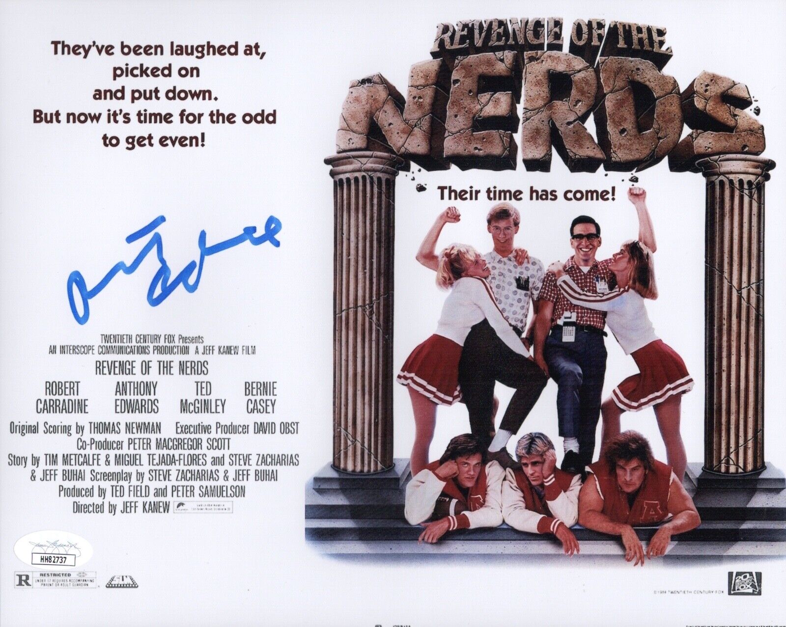 ROBERT CARRADINE Signed REVENGE OF THE NERDS 8x10 Photo Poster painting Autograph JSA COA Cert