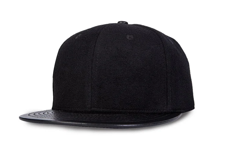 Plain Re-entry Hip-Hop Baseball Cap Boy Adjustable Hat Black