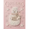 Christmas Snowman 5D DIY Round Special Shaped Pearl Partial Drill Diamonds Dots Gem Art Kits with Wooden Frame Diamond Dots Paintings 30x40cm Diamonds Paintings Gem Art for Adults Beginners Home Decor