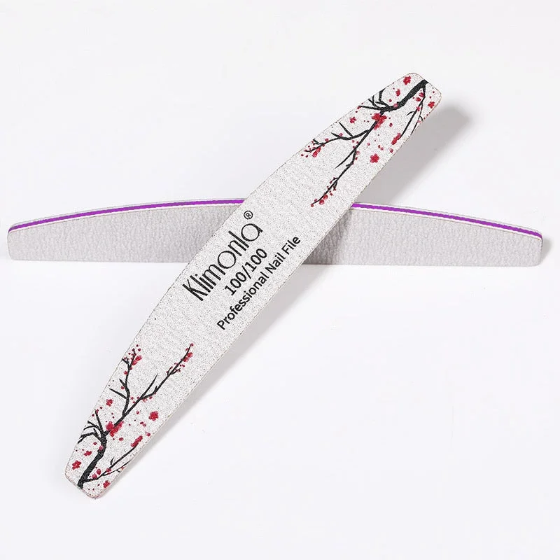 1Pc 80/100/150/180/240 Professional Half Moon Nail File Grinding Block File Nail Buffer Colorful Lime Manicure Pedicure DIY Tool-Nail Inspo