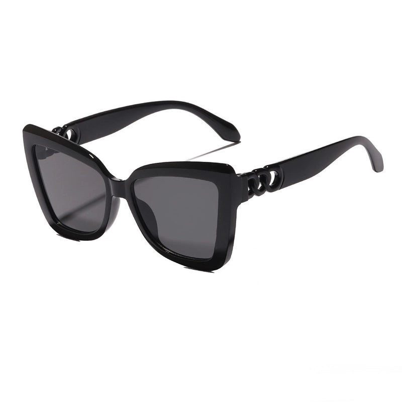 Elegant Basic Gradient Color Leopard Ac Cat Eye Full Frame Women’s Sunglasses