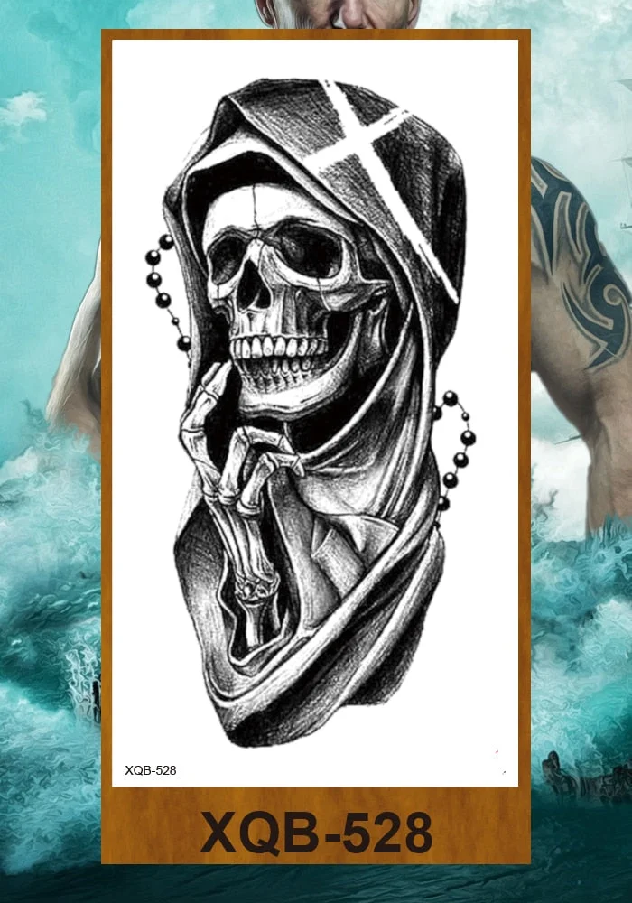 Hot Sale Temporary Tattoos Stickers Night Demon Sword Snake Men Women Girl Flower Arm Body Leg Chest Fake Tatoo Waterproof DIY