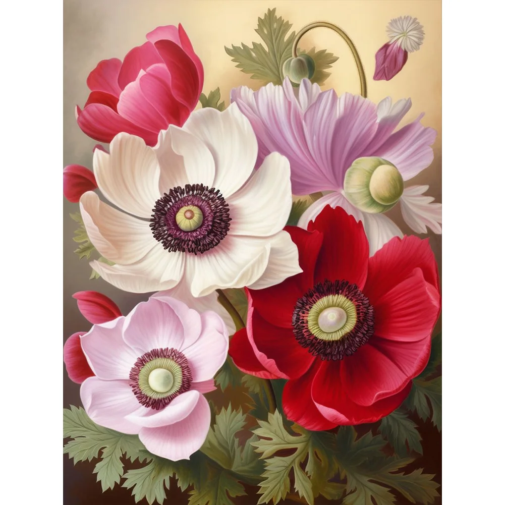 Flower - Full Round - Diamond Painting (30*40cm)