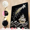 DIY Pearl Painting Sea for Home Wall Decor with Frame(40x30cm)