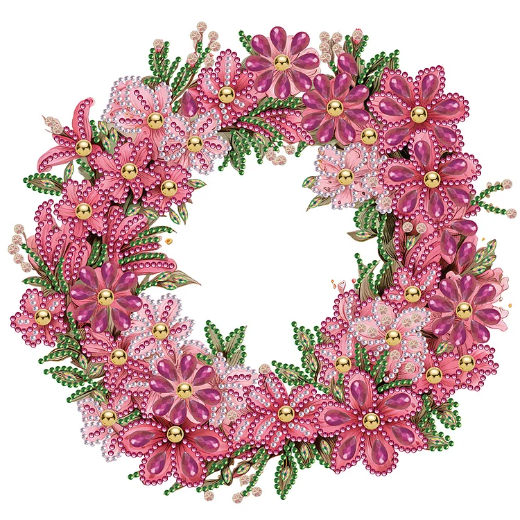Partial Special-Shaped Diamond Painting - Christmas Wreath 30*30CM