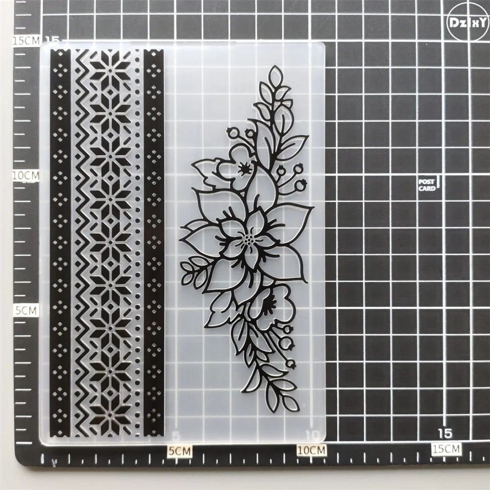 Nigikala Styles) 2023 NEW Lace Embossing Folders for Scrapbooking Paper Album Cards Making Supplies 3D Plastic Cutting Dies Crafts