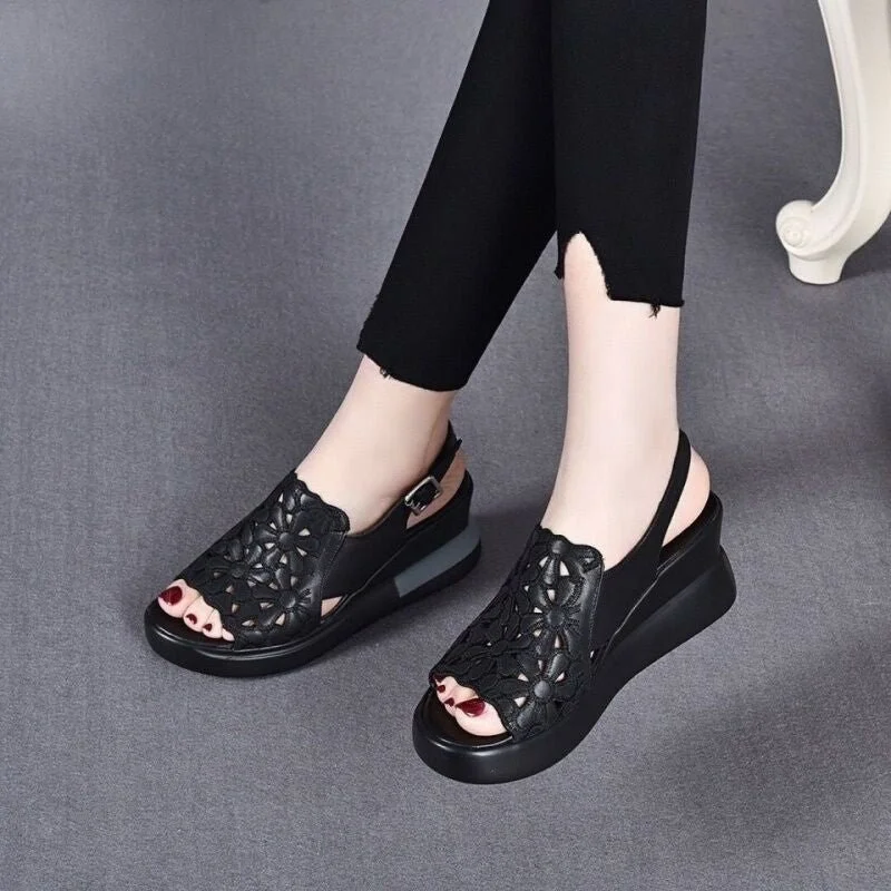 💥50% Off For A Limited Time💥Women's High Heel Buckle Strap Orthopedic Sandals trabladzer