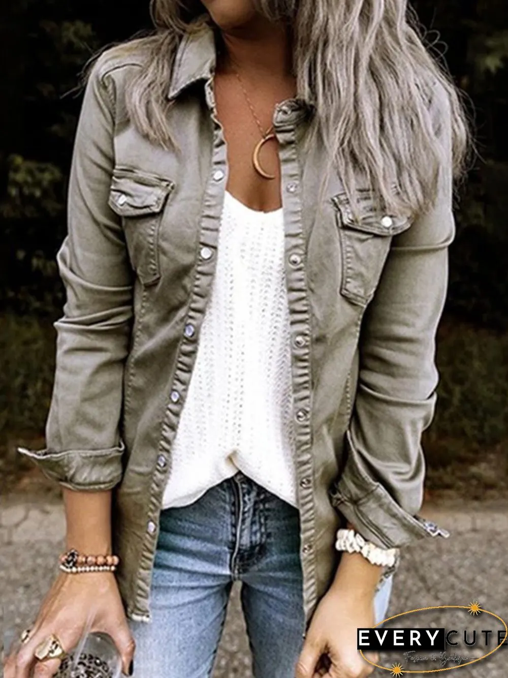 Vintage Old Denim Jacket P16191