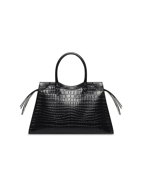 Balenciaga Neo Classic Large Handbag Crocodile Embossed