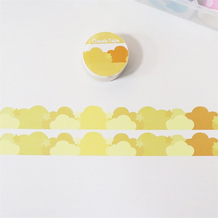 JOURNALSAY 1 Roll INS Cute Stars Clouds Journal Washi Tape Scrapbooking Border