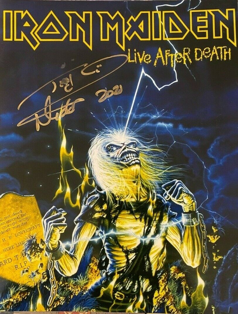 Nicko McBrain autographed signed 8x10 Photo Poster painting Iron Maiden Drummer