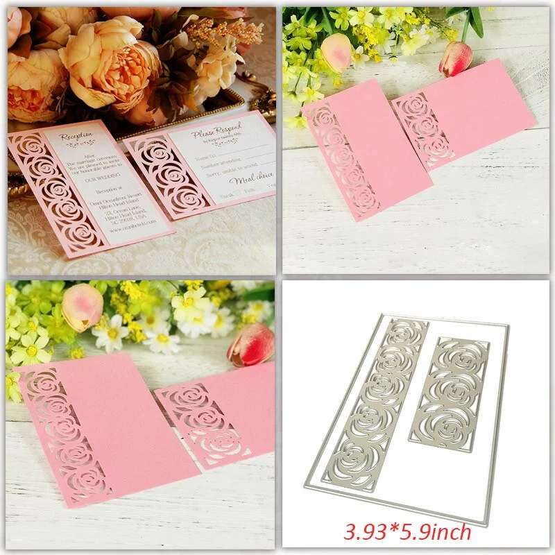 Wedding Invitation Dies Scrapbooking Metal Cutting Dies New 2019 Valentine's Day Decoration Craft Dies Cut for Card Making