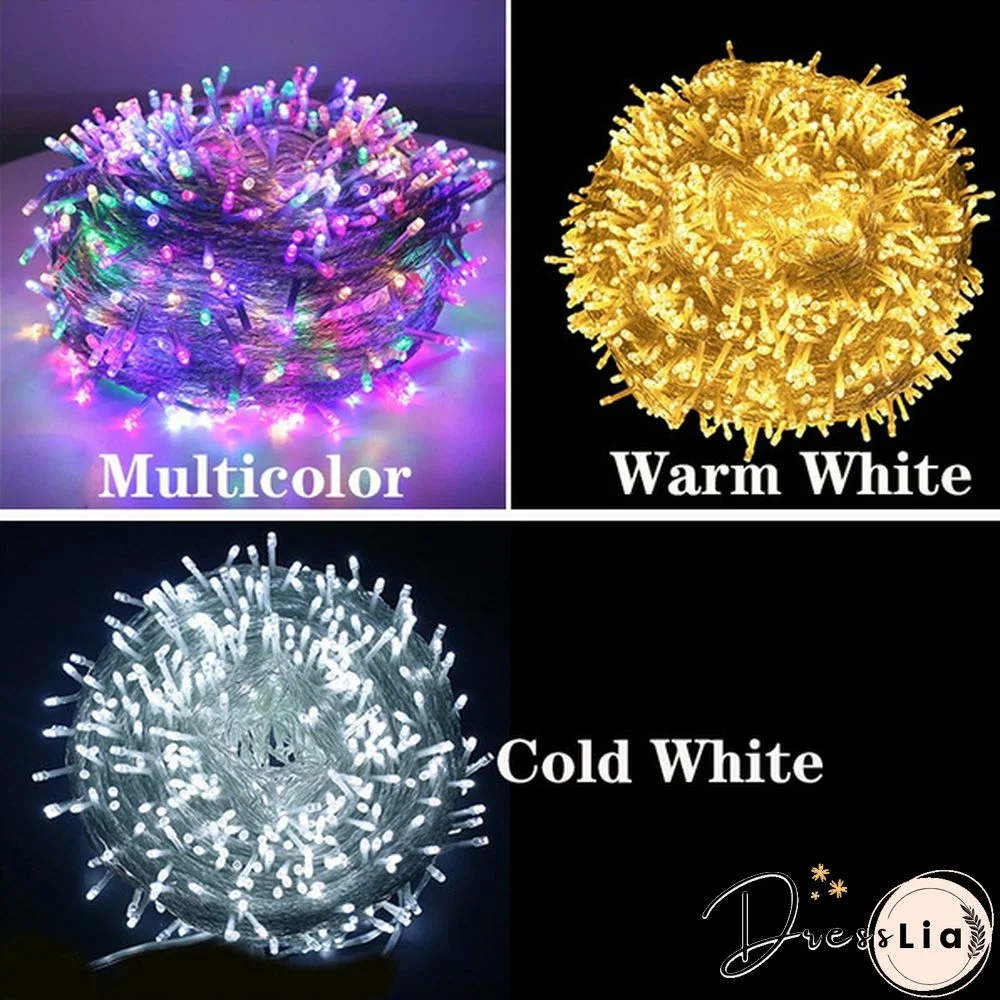 Fairy Lights 10M-100M Led String Garland Christmas Light Waterproof For Tree Home Garden Wedding Party Outdoor Indoor Decor