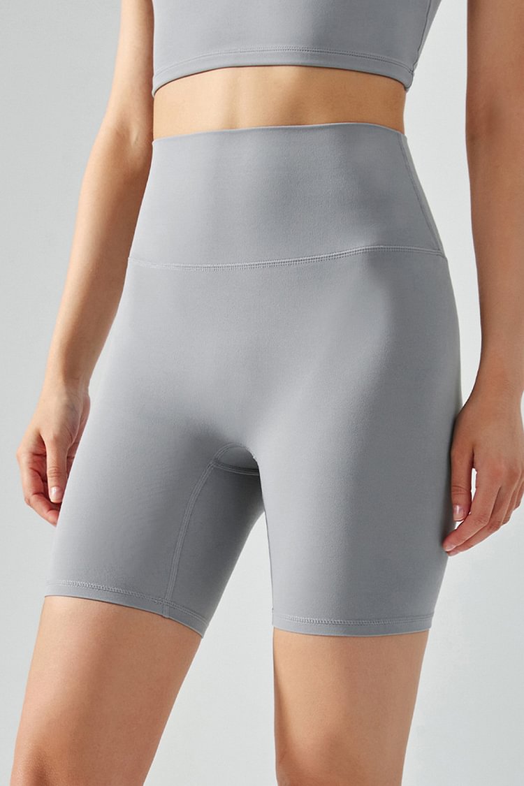 Yoga Sporty Plain Stretchy Bodycon Shorts